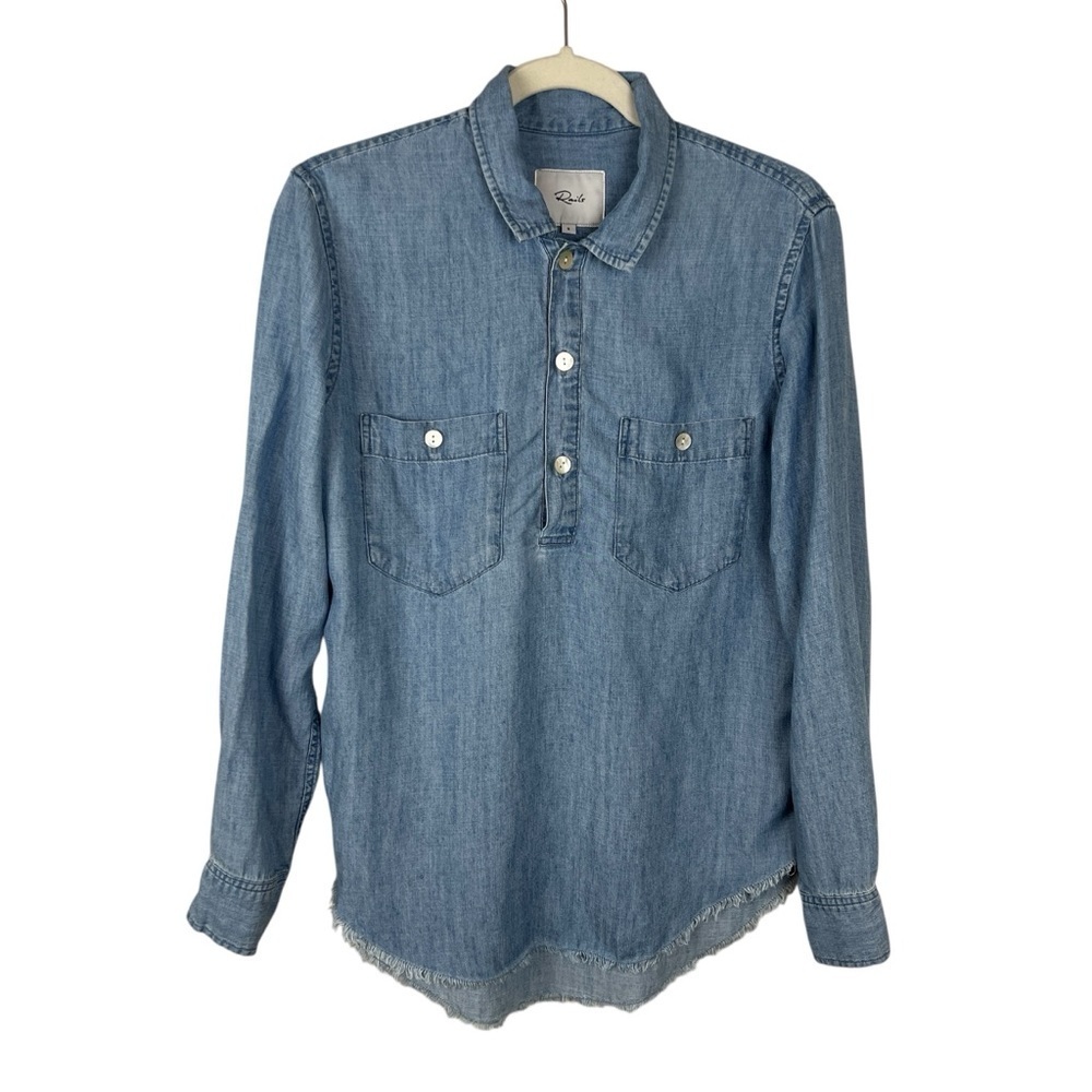 Rails Bowery Medium Vintage Chambray Denim Popover Top